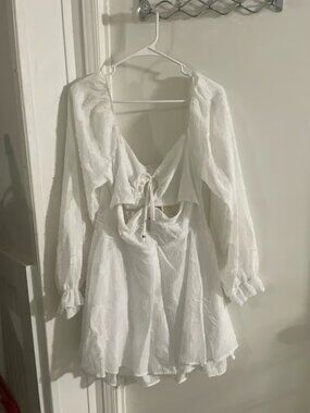 White fit & flare dress